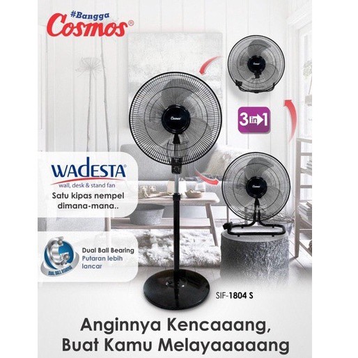 Kipas Angin 3in1 Cosmos 18 Inch WADESTA SIF1804 (PENGIRIMAN KHUSUS OJEK INSTAN)