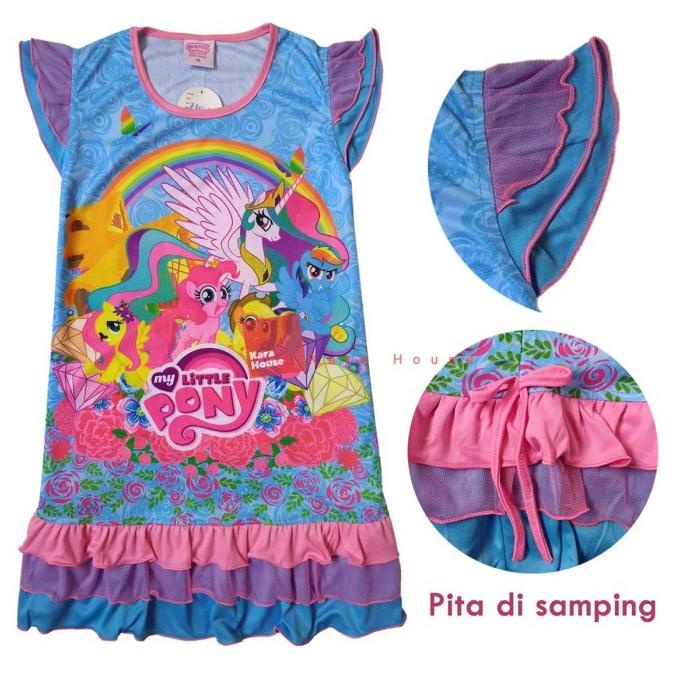 [COD] Baju Kaos Atasan T-Shirt Daster Dress Anak Little Pony DLPBB122517 [COD]