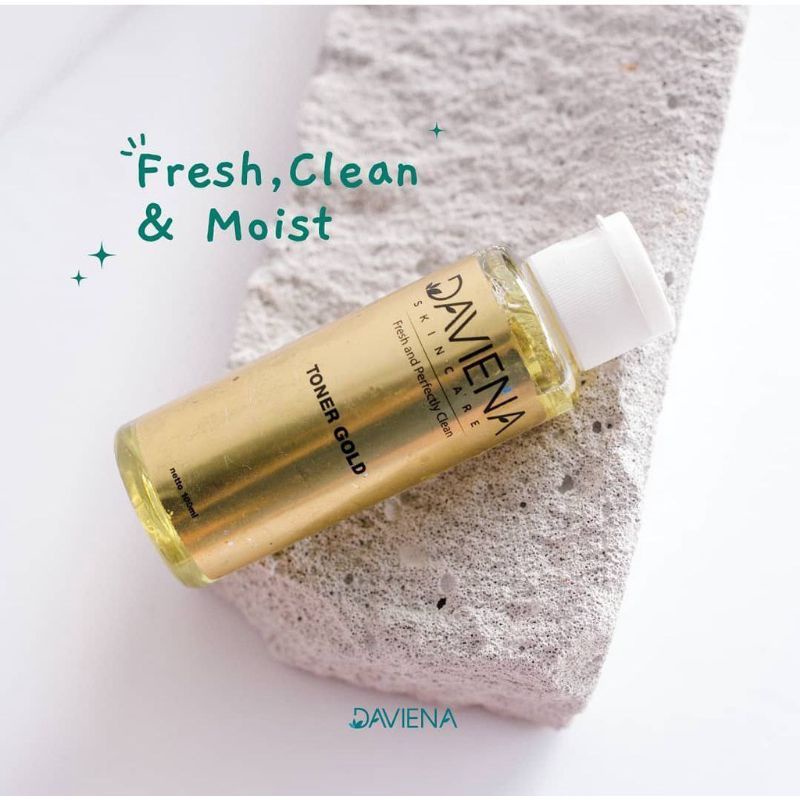 Toner Daviena Gold Series Daviena Skincare Deviena Davina Devina Skincare Official Davienaskincareofficial Palembang ori Ramadhanidavin official Ownerdavienaskincare Pencerah Pemutih Flek Wajah Glowing Bpom Davienaskincare jawa jakarta scincare Skincare