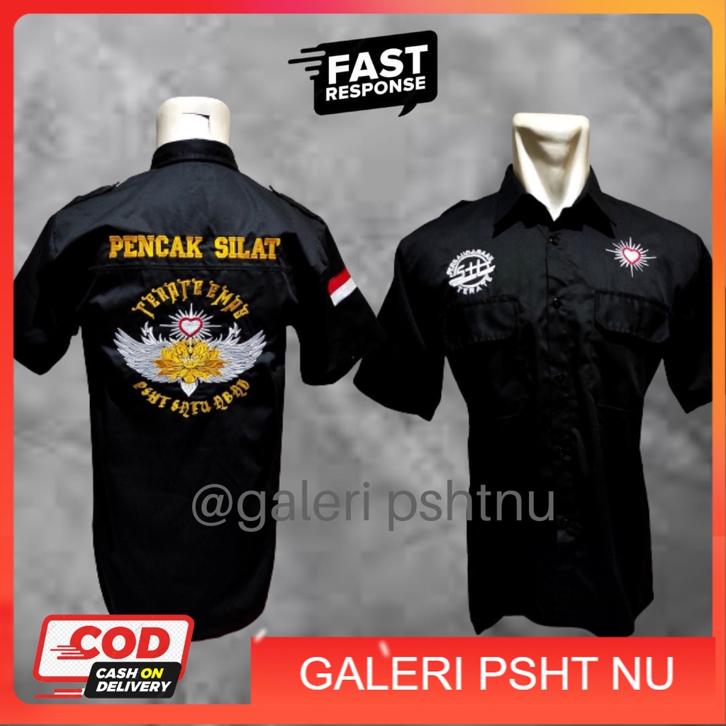 KEMEJA PSHT SATU ABAD - KEMEJA TERATE EMAS - KEMEJA PSHT BORDIR - HEM PSHT BORDIR - HEM TERATE - HEM