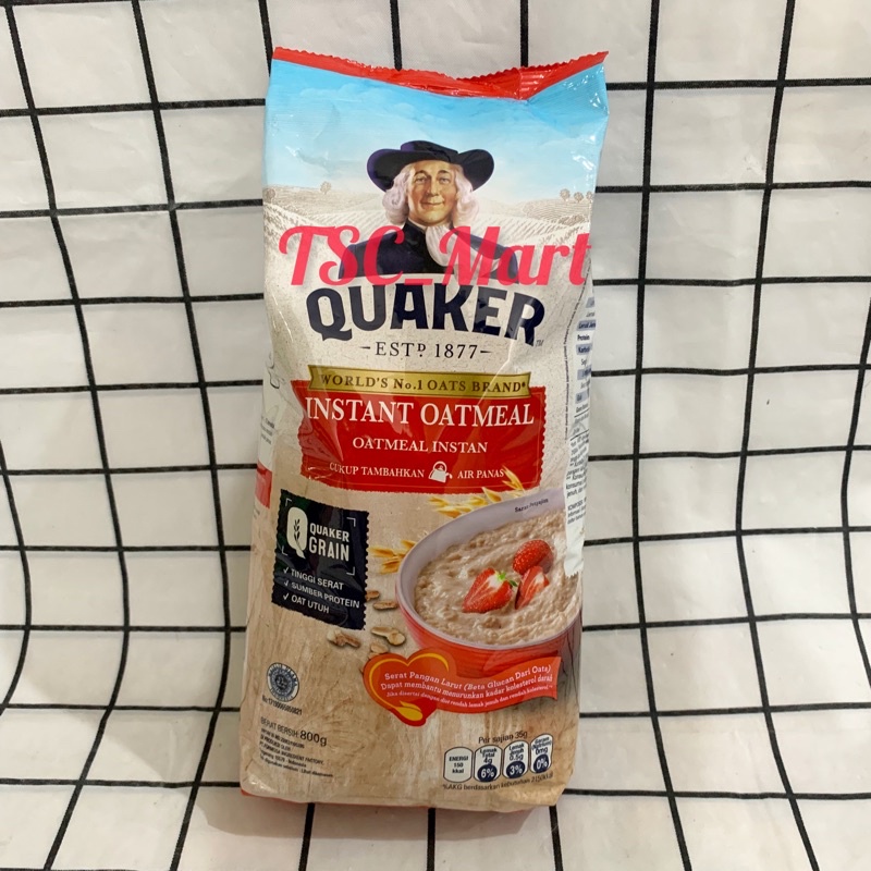 

Quaker Instant Oatmeal 800gr / Quaker / instan / oatmeal / instant / merah / grain