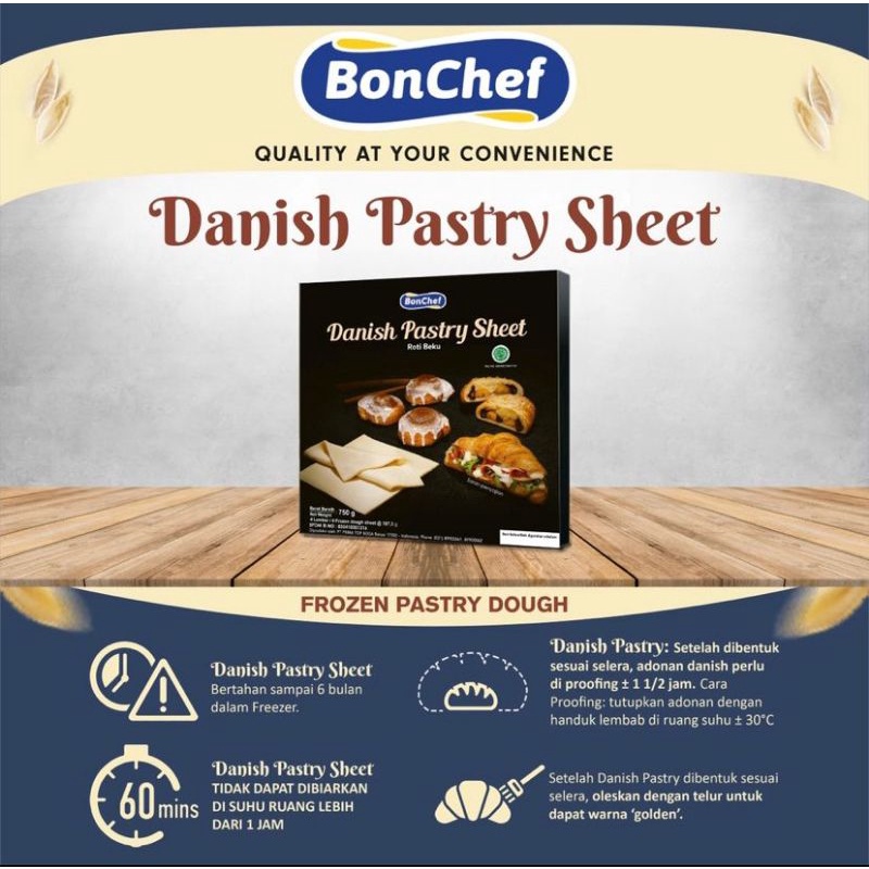 

BonChef Danish Pastry Sheet 750 gr - Grab/gojek only