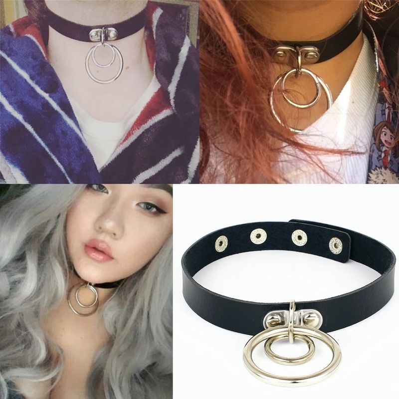 Multi-style Black Punk Alloy Charm Leather Vintage Choker/ Hip Hop Personality Heart Cross Rivet Necklace