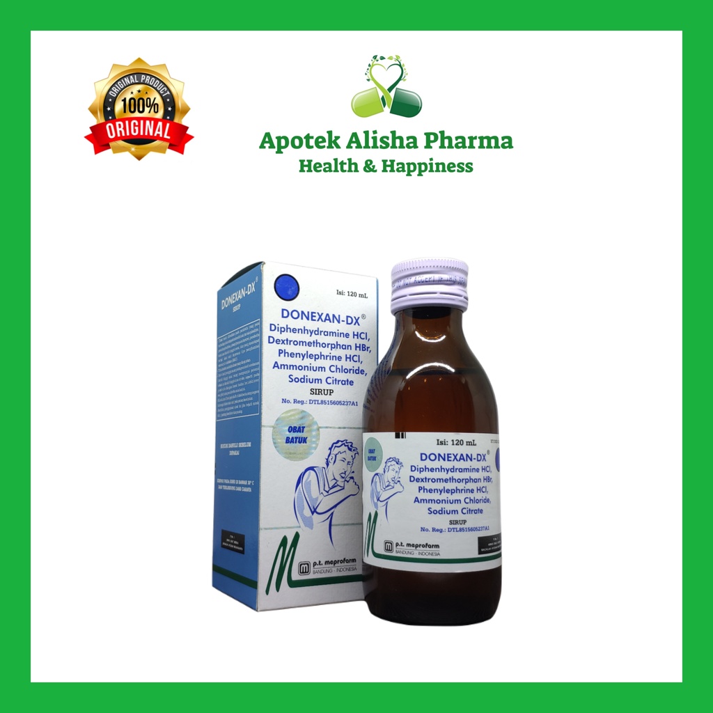 Donexan DX Sirup 60/120ml - Donekan Syrup Obat Batuk Kering Alergi / Doneksan