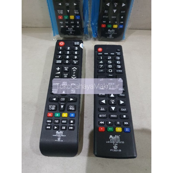 Remot Remote TV Samsung &amp; LG LED/LCD Original Multi Tanpa Program