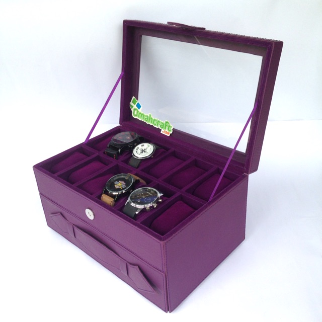 Kotak Tempat Jam Tangan dan Kacamata / Watch Box organizer and Glasses Box Tempat Arloji