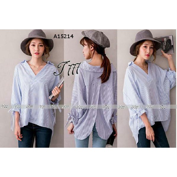Unik BLOUSE JUMBO STRIPE ZARA A15214OT Berkualitas