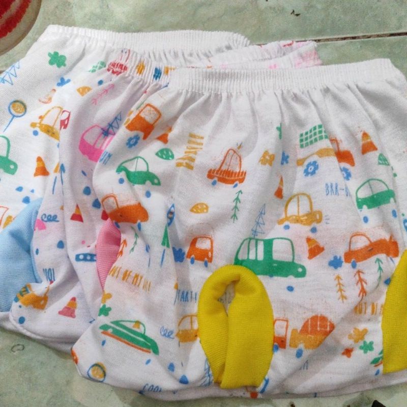 Celana kodok pop kacamata POLKA putih anak bayi CD