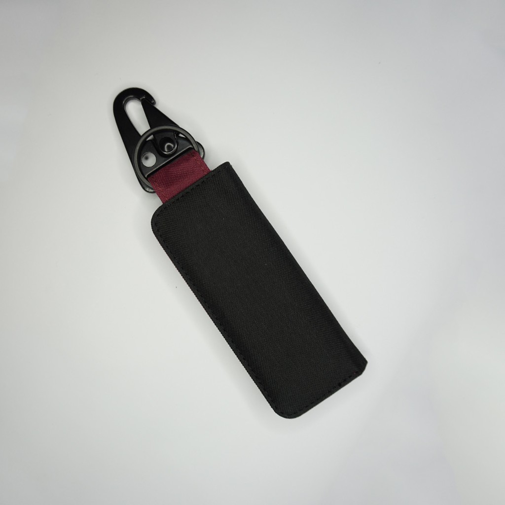 Gantungan Kunci Mobil Motor / Carabiner / Dompet STNK Slim / Warna Hitam Maroon - UGCB0009