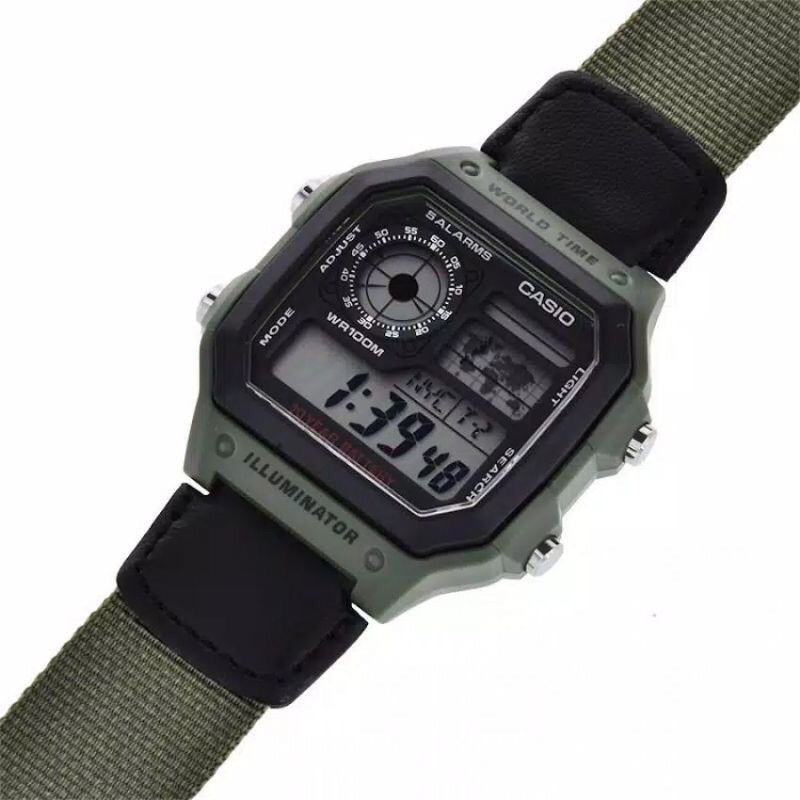 Jam Tangan Pria Casio General AE-1200WHB-3BVDF Original Murah