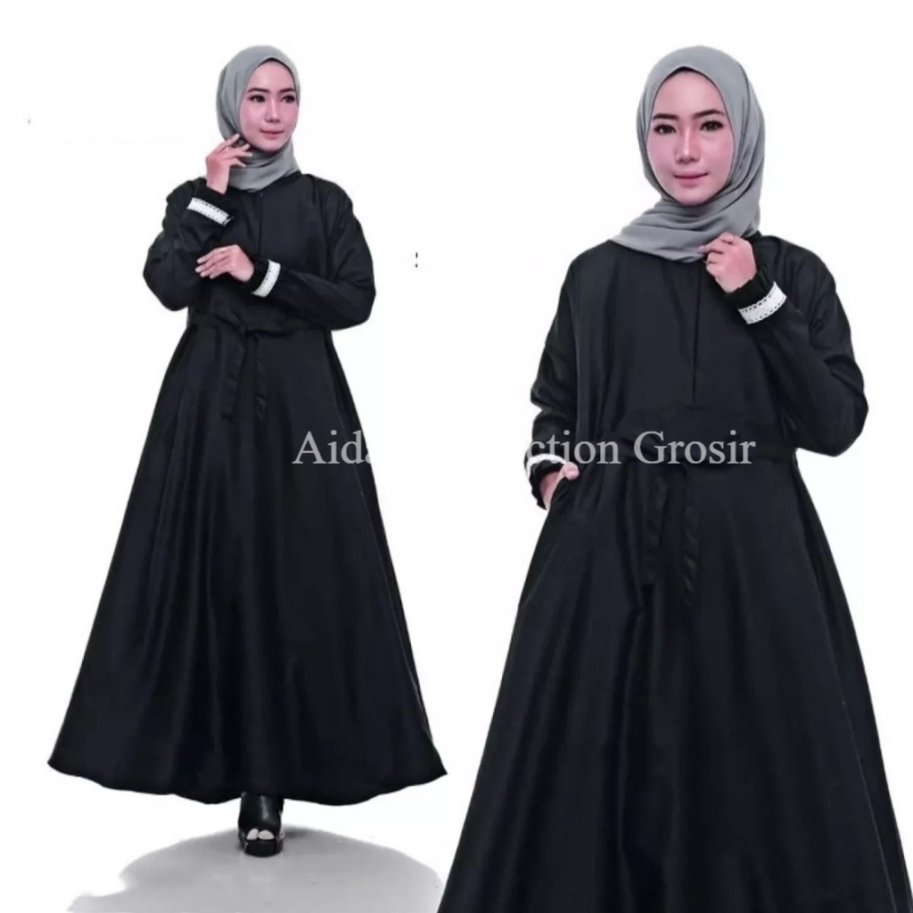 COD Gamis Polos Toyobo Premium Busui Extra Jumbo Maxi Dress Termurah