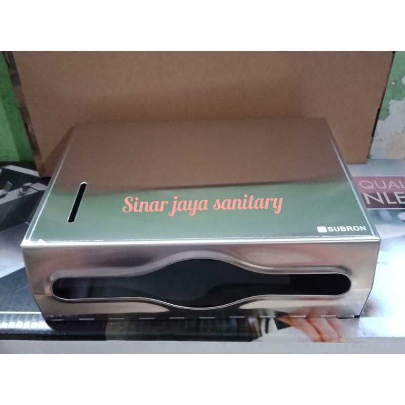 Tempat tissue box subron stainless 304 &quot;ORIGINAL&quot; / Tempat tissu subron stainless