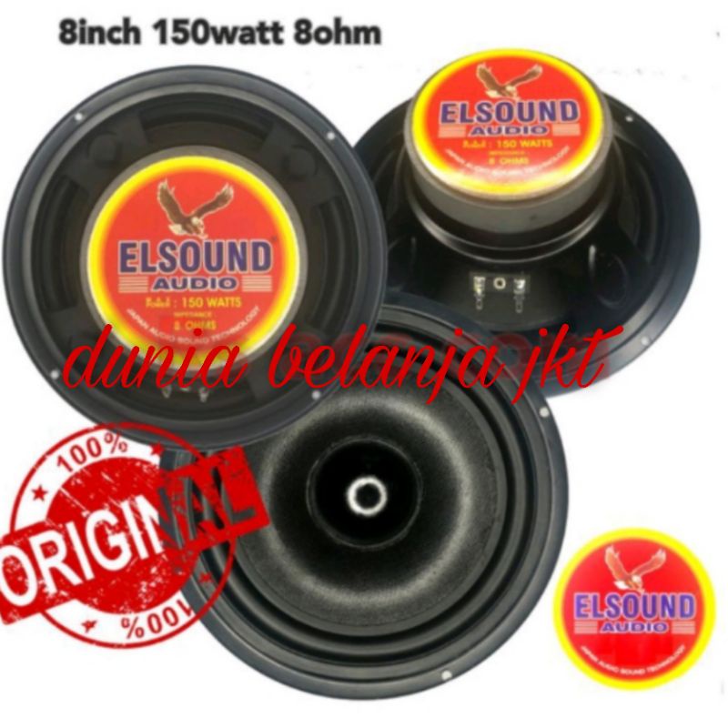 speaker woofer elsound 8 inch magnet besar original