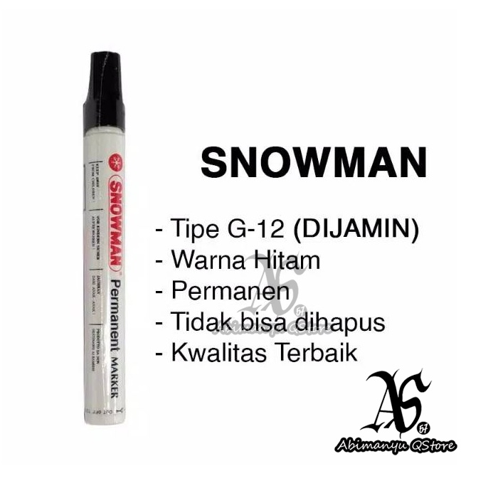 

Spidol Snowman Permanent Warna Hitam
