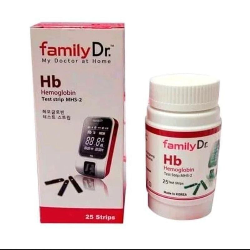Strip family dr Hb / stik family dr hemoglobin isi 25strip