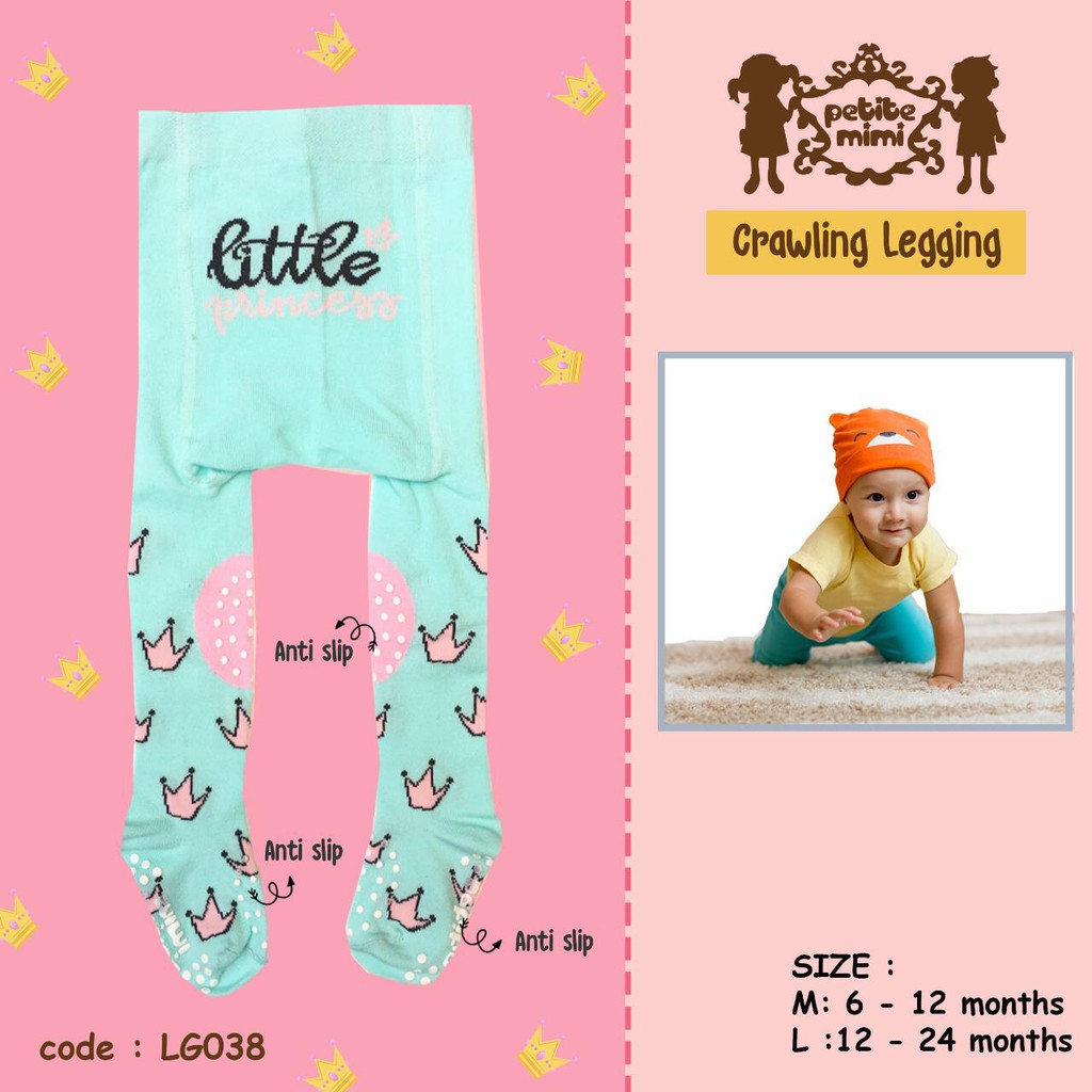 Legging Crawling Petite Mimi Boy And Girl Size M Dan L bahan lembut CBKS