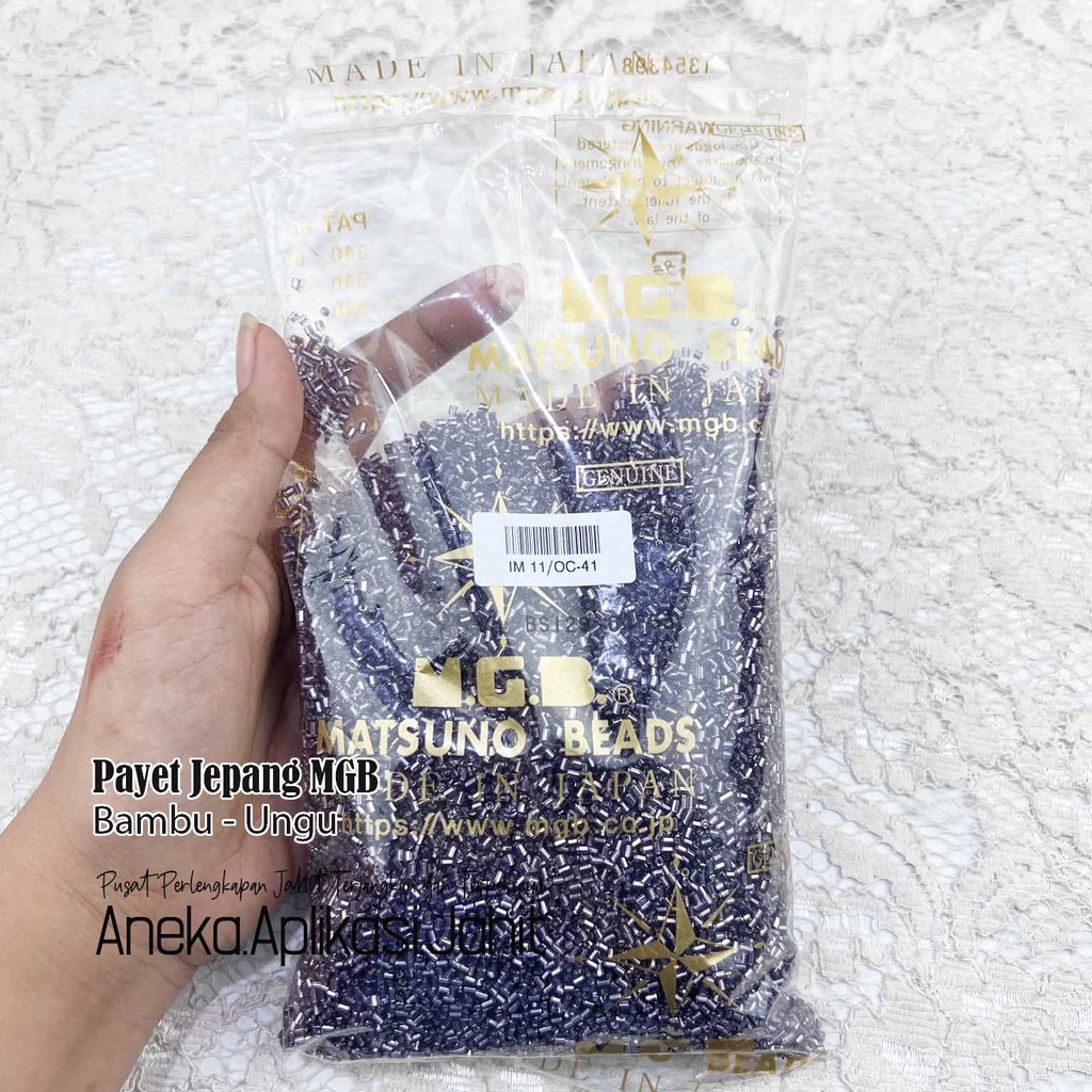 1 PON PAYET JEPANG MGB BAMBU PASIR 41 UNGU KRISTAL (450 GRAM / 4,5 ONS)
