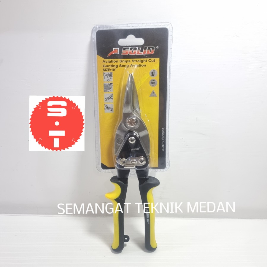 GUNTING BAJA RINGAN HOLO KARPET SENG AVIATION SNIP STAINLESS 10" SOLID