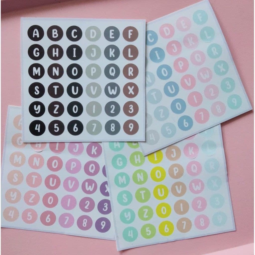 Sticker Alphabet Stiker Aestetic Bujo Decoration By Okashi Store-2