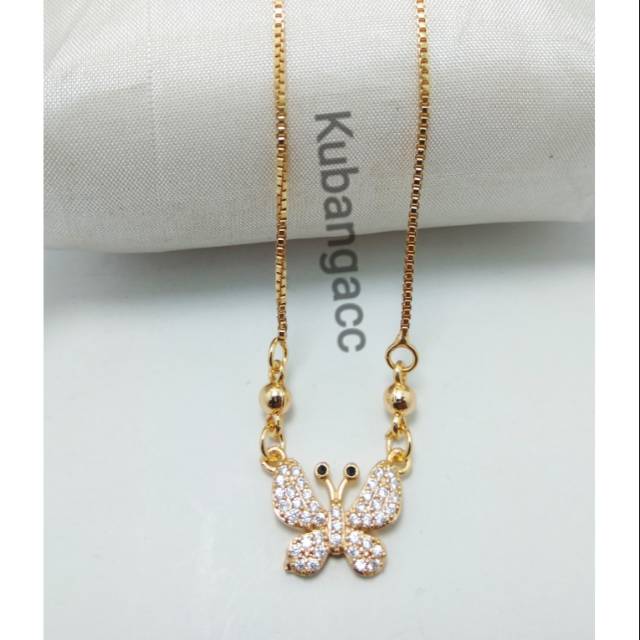 Kalung. Kalung Anak Xuping Lapis Emas Perhiasan Xuping Kalung Anak Liontin Kupu Kupu Kalung Murah