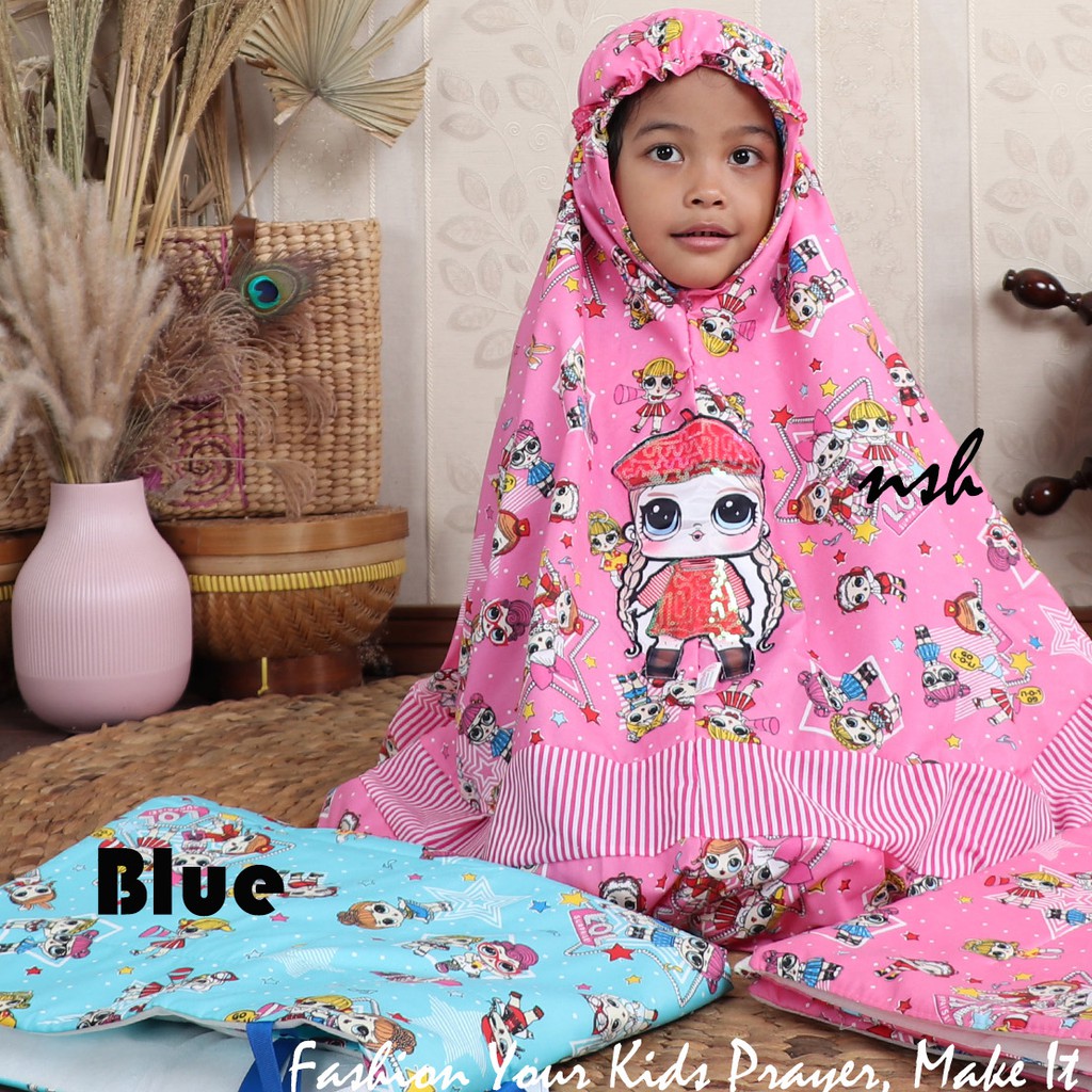 [𝓷𝓼𝓱] Mukena Anak Sajadah LED-Blue
