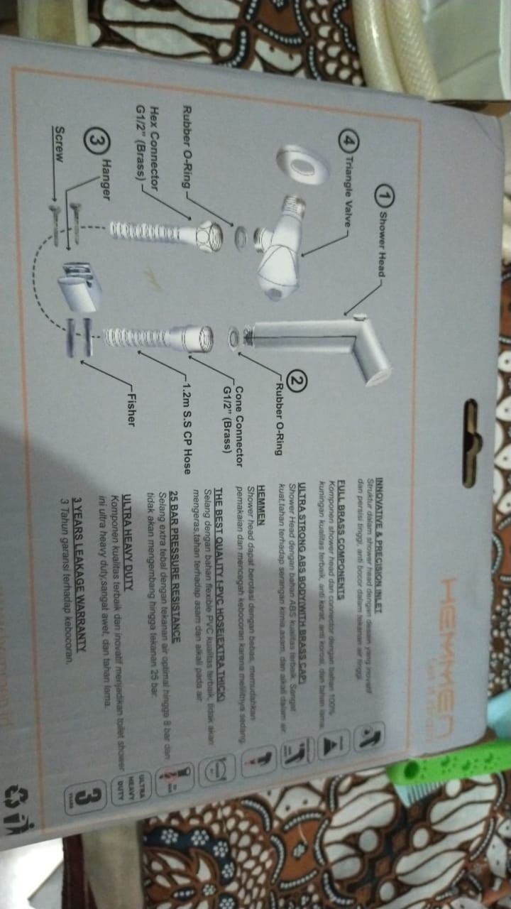 Shower Spray Hemmen / Hms 77 / Toilet Shower Jet Washer Bidet Cebok Kloset Closet Wc