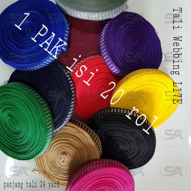 

TALI WEBBING L17E / TALI BISBAN 1,7CM (PAK | 20 Rol)