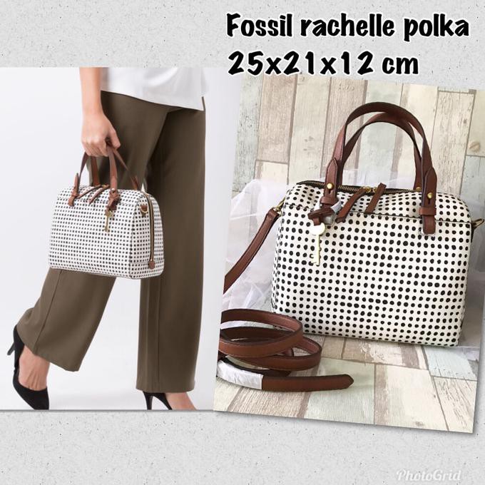 Tas Wanita Fossil Original Murah /Fossil Rachel Satchel Polka Dot P7242