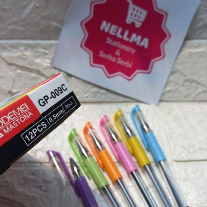 

*Hot* Pulpen gel 0.5 AODEMEI Full Color isi 12 pcs warna tinta Hitam Dijamin