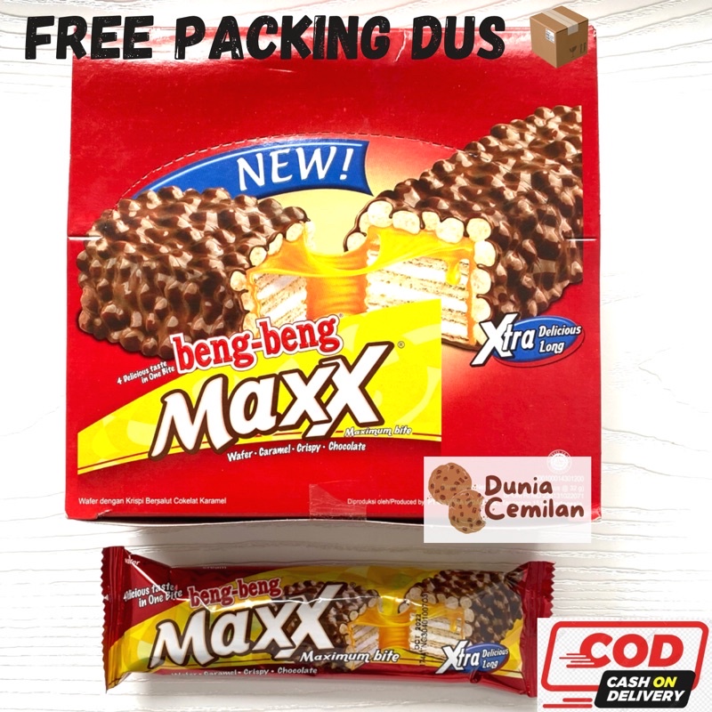 [TERMURAH!] Beng Beng MAXX 1 PAK (12pcsX32gr) - Wafer Chocolate Crispy Caramel