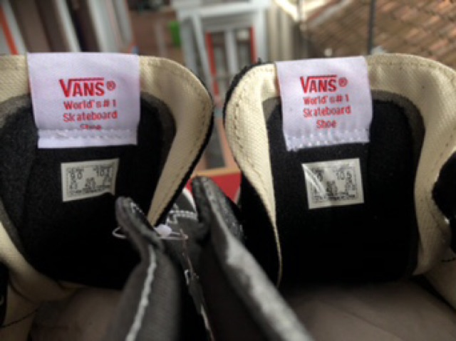 tag size vans slip on original