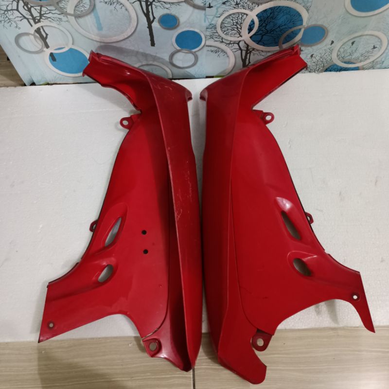 Tebeng dek body cover sayap luar dalam Suzuki Shogun 110 R Shogun R New Shogun 110 merah original