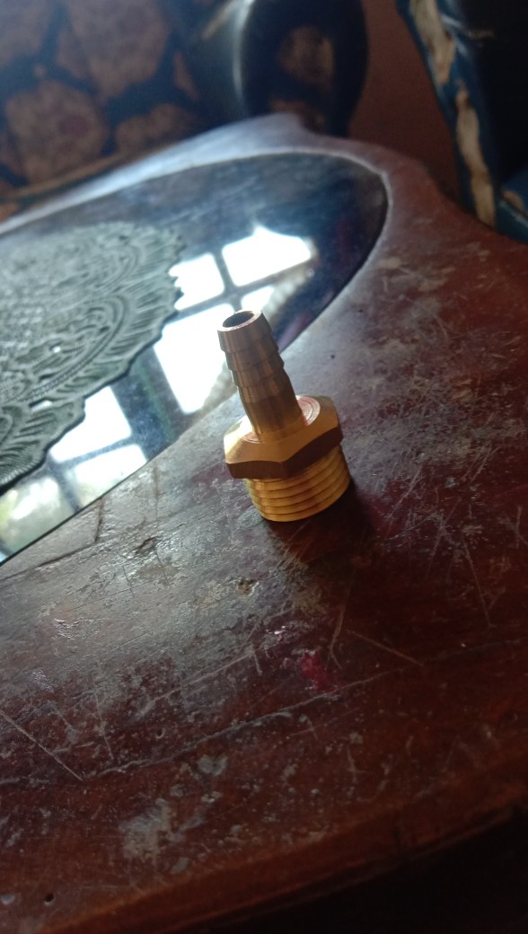 Nipple / Nepel Selang Drat Luar Kuningan 3/8 X 1/2