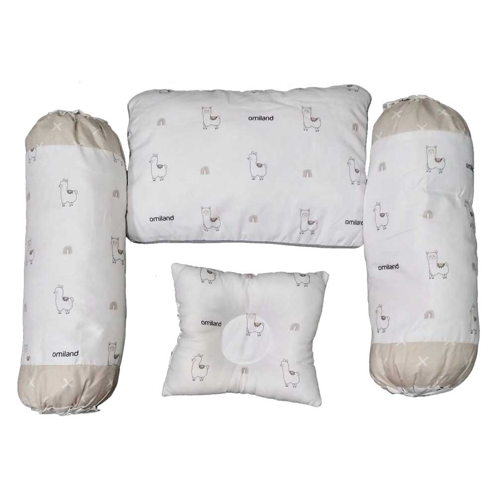 Bantal Guling Set Bayi Omiland Alpaca Series OB37204 OB37201 Murah Bayi Tidur Gambar Karakter Hewan 