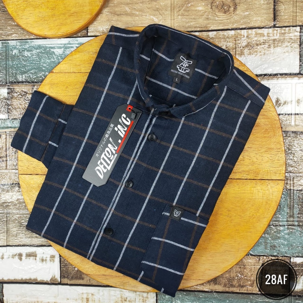 Kemeja Pria Lengan Panjang Model Slimfit - Kemeja Flanel (28AF)