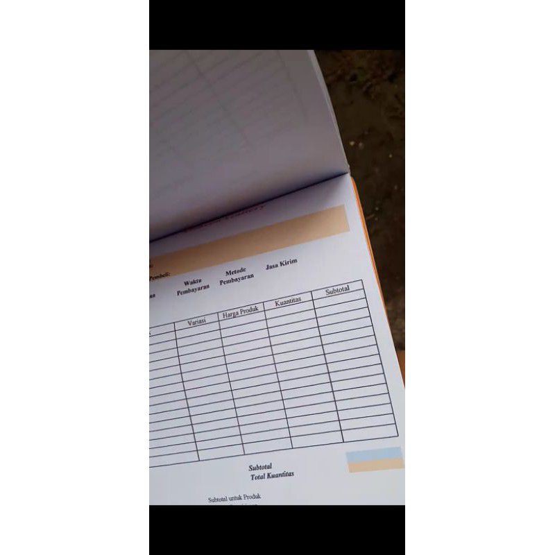 

nota 1ply berwarna //custom suka suka uk. 1/2 hvs