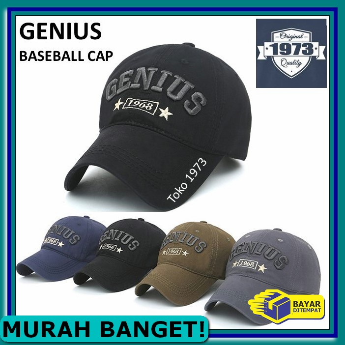 Topi Second Branded Original / Import Cap / Preloved Topi Bekas P DL342 Baseball Cap : Genius - To