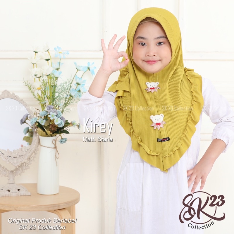 MUGHNI - SK23 COLLECTIONS / KIREY BERGO HIJAB ANAK PRISKET REMPEL