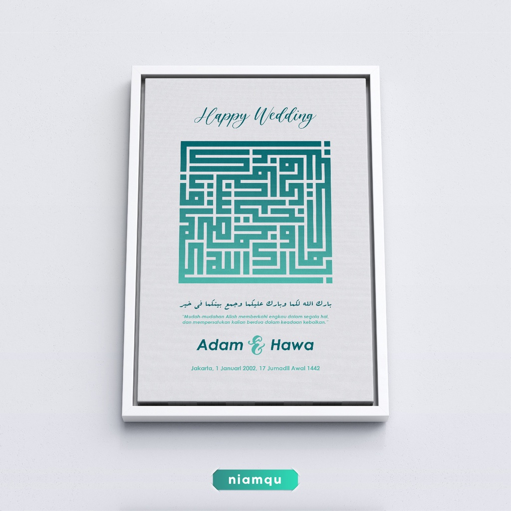 KADO/HADIAH PERNIKAHAN CUSTOM KUFI | FRAMEBLOCK/PHOTOBLOCK