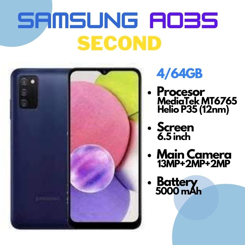 Samsung A03s Second 4GB/64GB Mulus