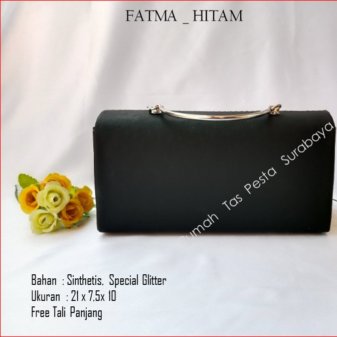 Tas Imut,Tas Kondangan,Tas Gliter,FATMA _ HITAM