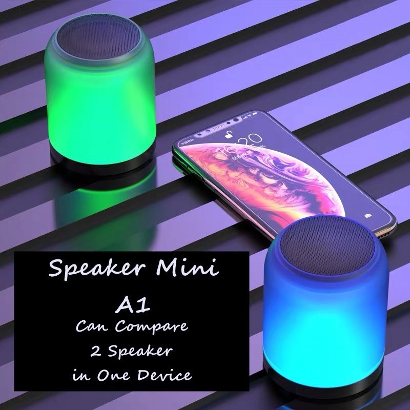 Speaker Mini A1 Bluetooth Smart NEON/Speaker NEON Bluetooth/Speaker LED Light