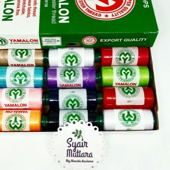 Grosir 12 Pcs Benang Jahit Kuat Yamalon Warna Warni ✈