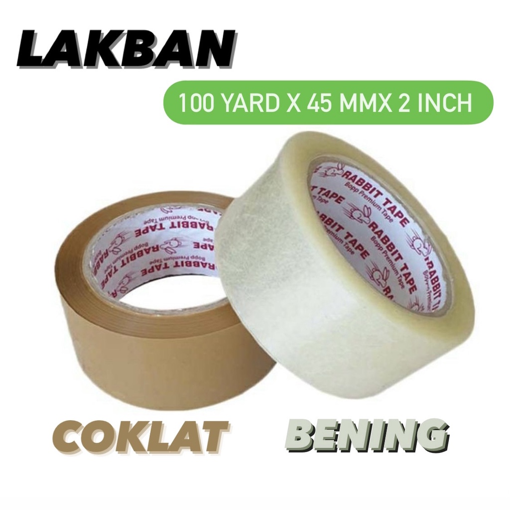 

Lakban Bening Coklat 100 Yard x 45 mm x 2 Inch Kualitas Dan Mutu Dijamin Bagus