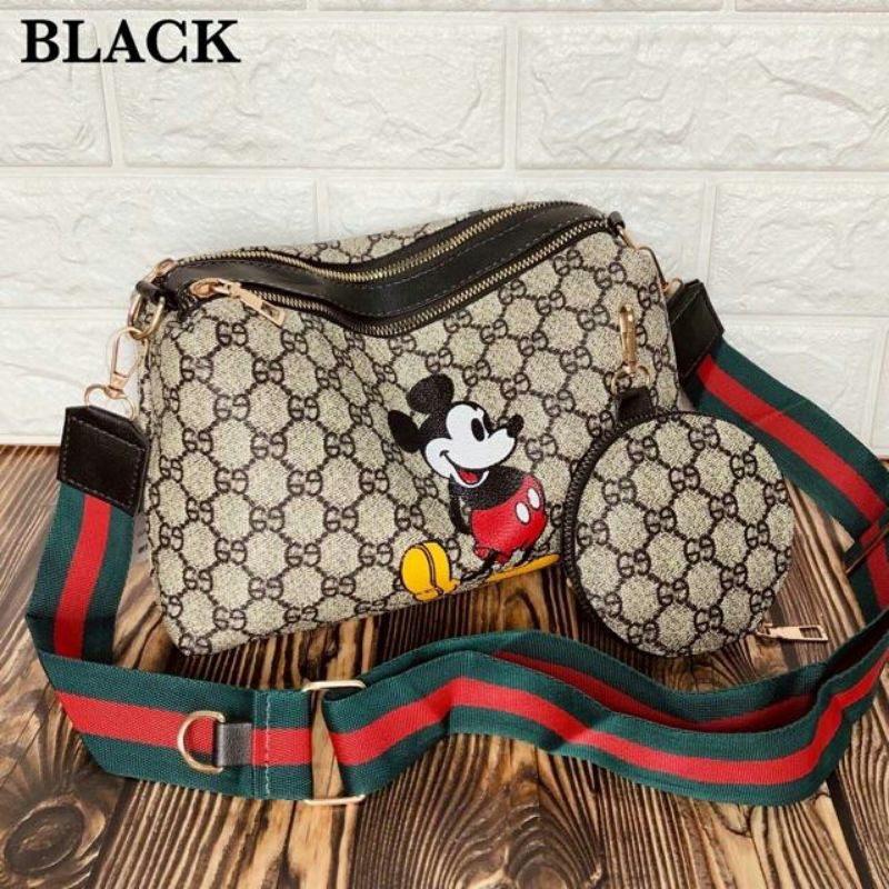 Promo Sale Tas Wanita Selempang LV Sling Bag 2 Ruang Mickey