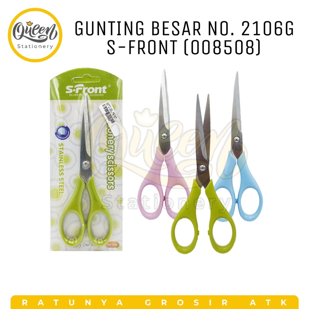 

1 PCS GUNTING BESAR NO 2106G S-FRONT / GUNTING BESAR / GUNTING KERTAS / GUNTING STAINLESS / PEMOTONG KERTAS (008508)