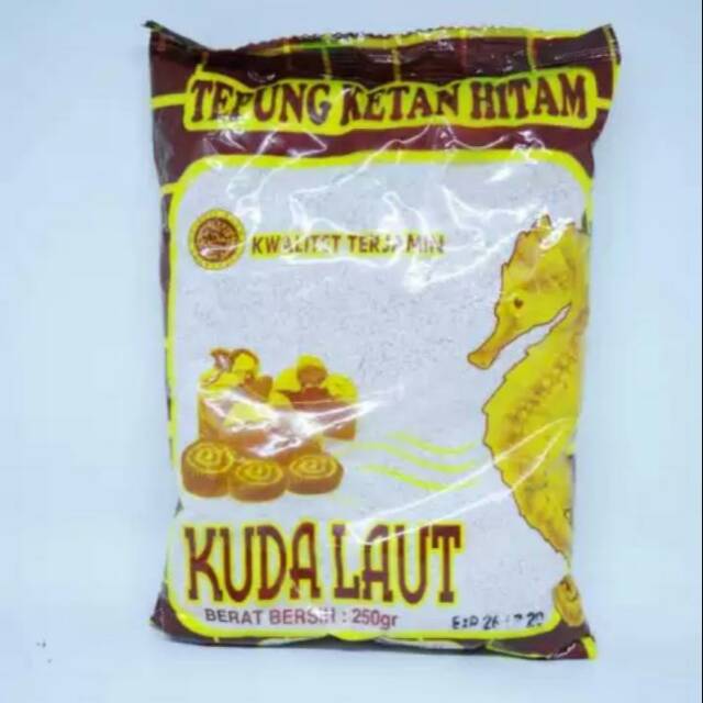 

Tepung ketan hitam cap Kuda Laut 250gr