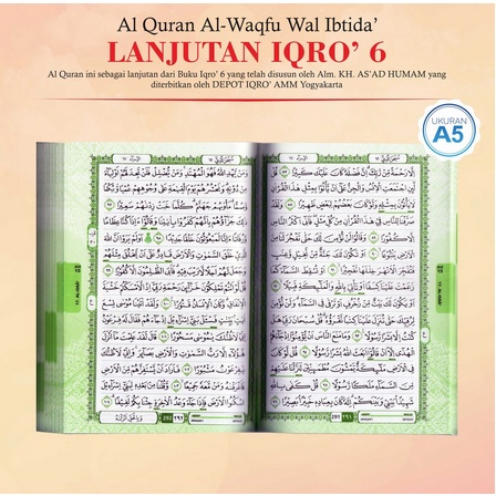 AL QURAN AL WAQFU WAL IBTIDA A5 LANJUTAN IQRO 6 HARD COVER