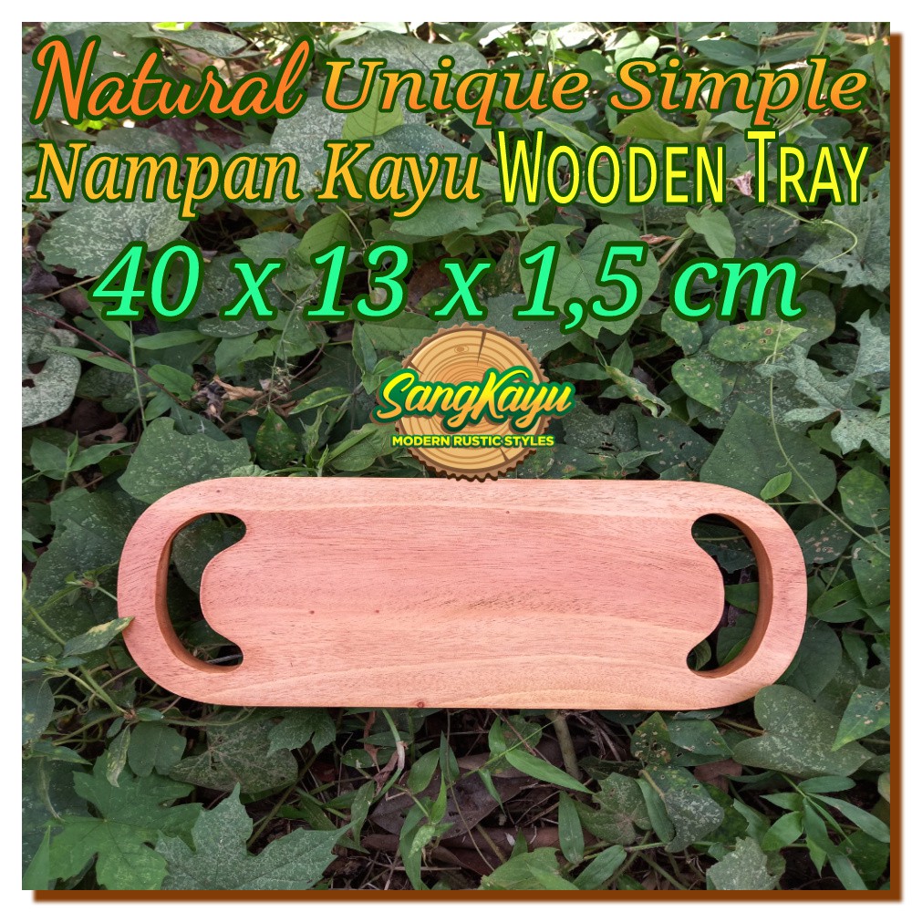 Wooden tray 40x13cm nampan Kayu Nampan Saji no chopping Cutting Board