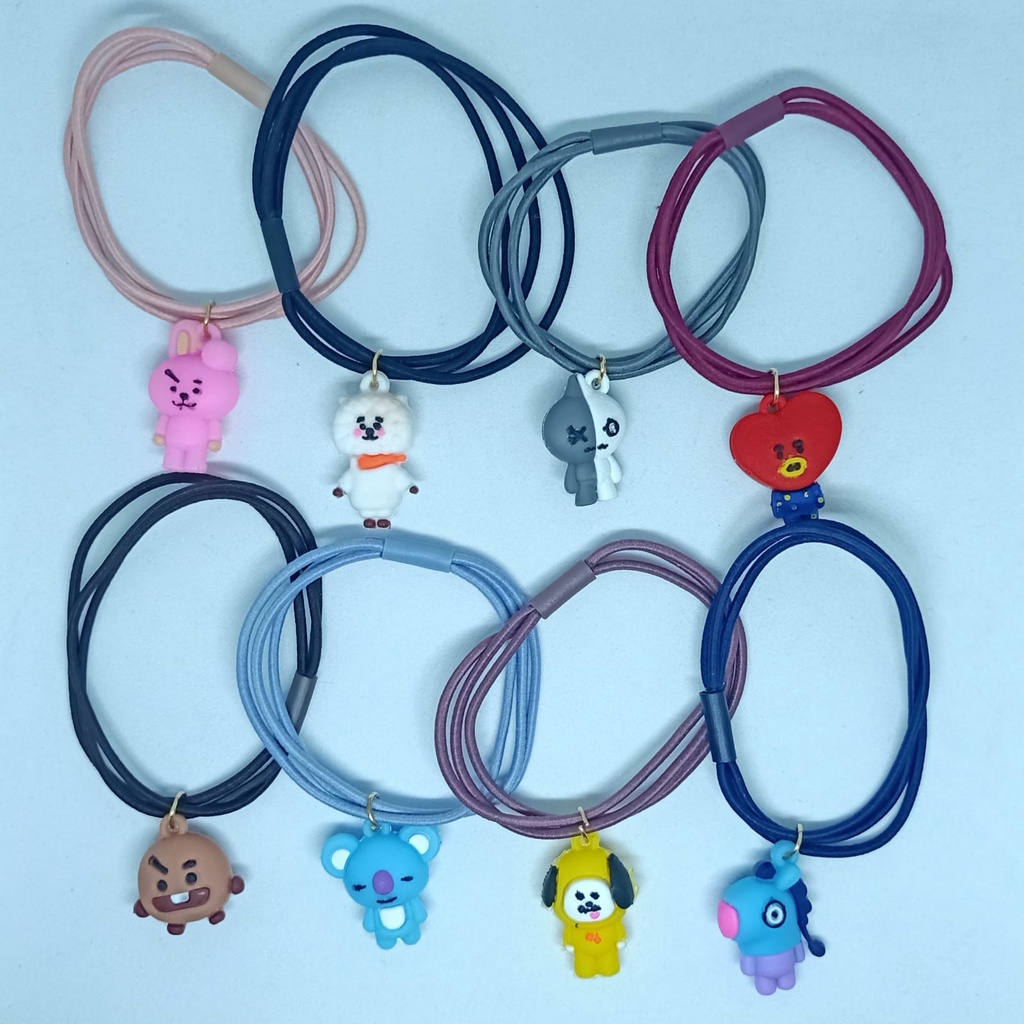 ~ PIYOSHI08 ~ Ikat Rambut BTS Kunciran Rambut Karakter BT21 Lucu Korea Murah AF60